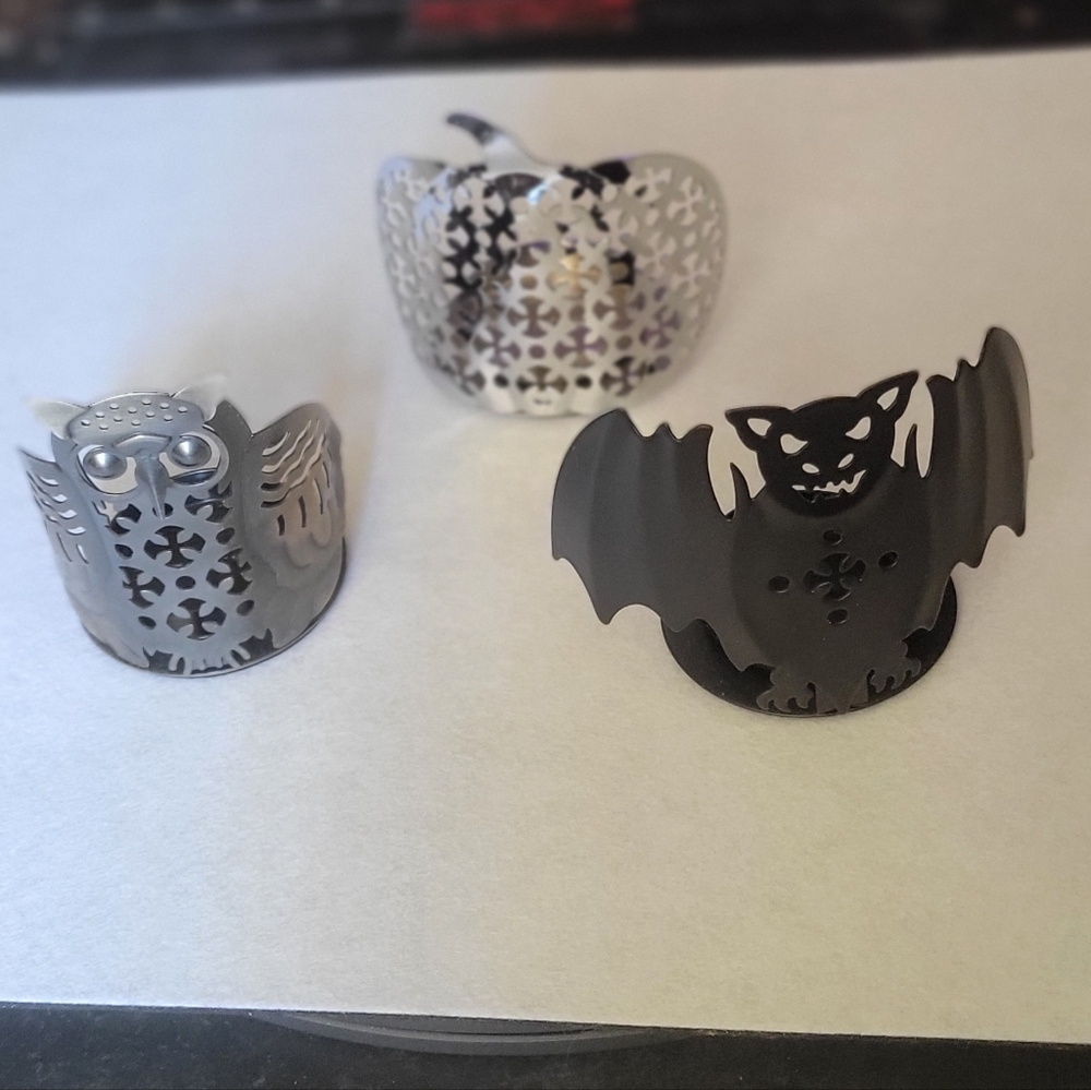 PartyLite Silver and Black Candle Holders Set